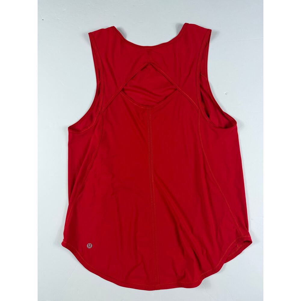 Lululemon Sculpt Tank Size 12 Dark Red Racerback Running Workout Top - Picture 11 of 12